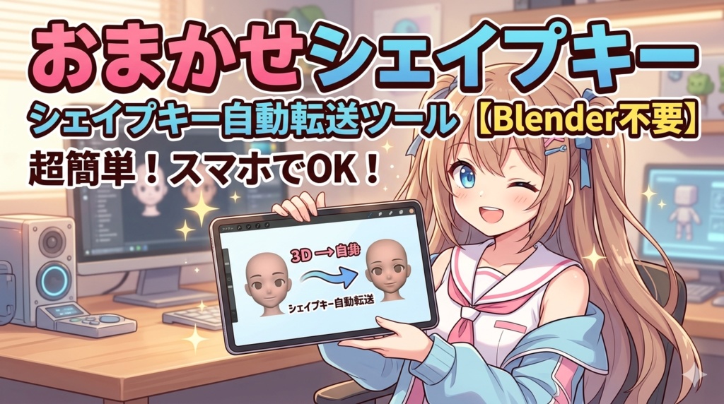 おまかせシェイプキー - シェイプキー自動転送ツール【Blender不要】