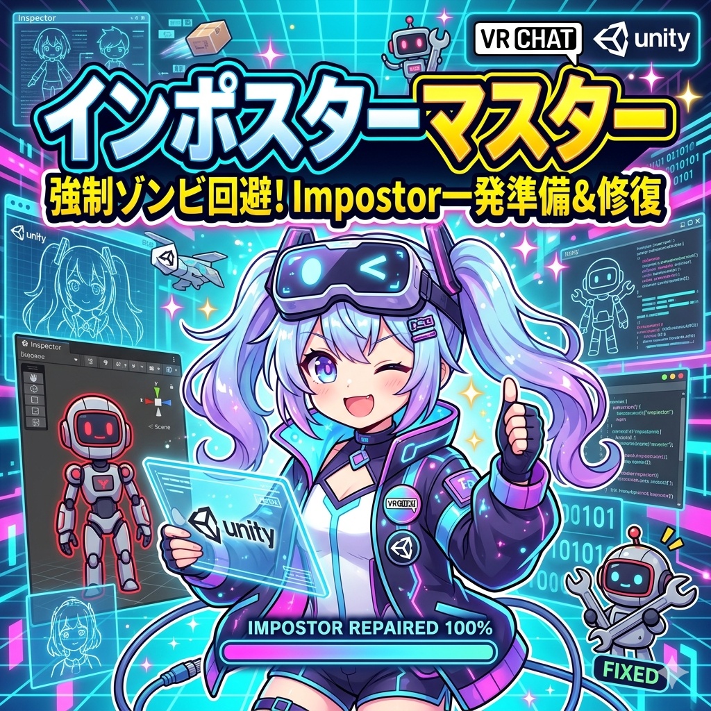 インポスターマスター - Impostor崩壊(Tポーズ/スケール異常)をワンクリック修正【VRChat Unity】