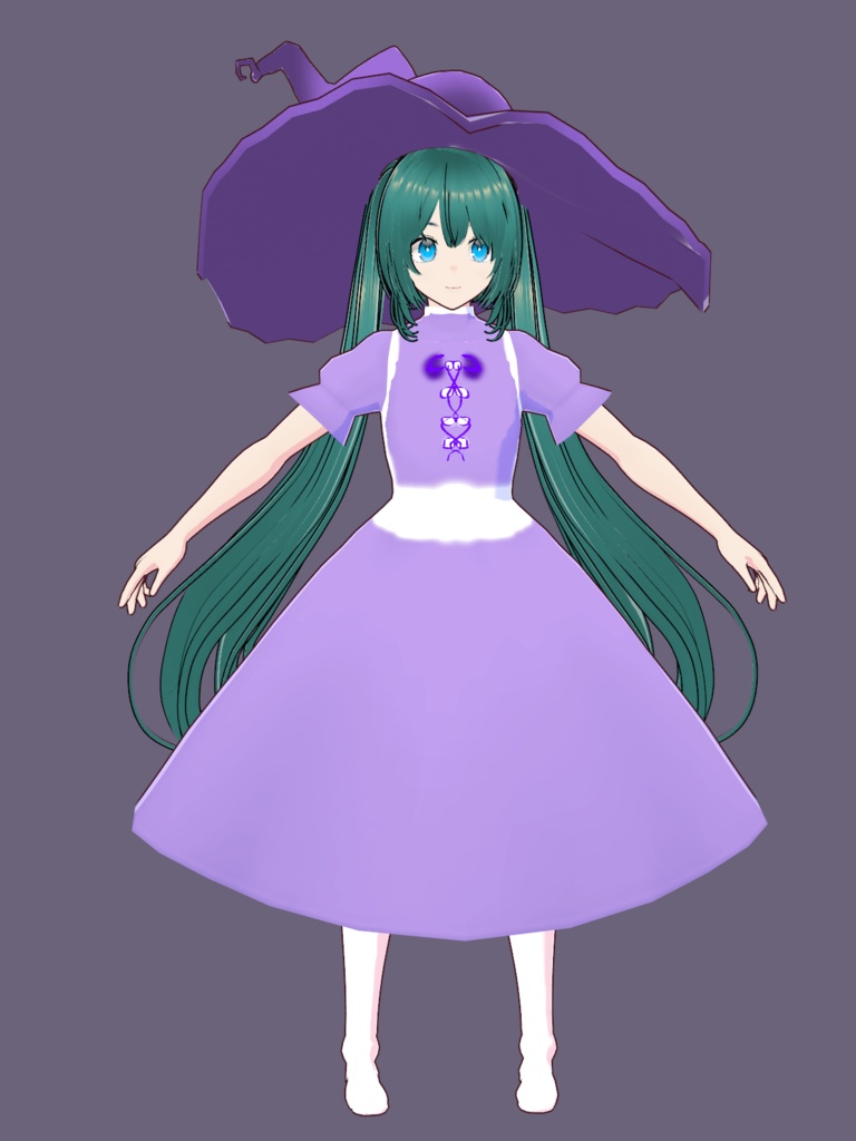 魔女生徒ミク MMD