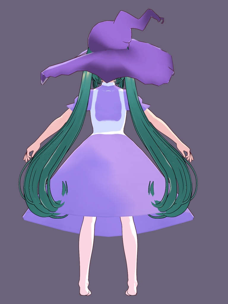 魔女生徒ミク MMD