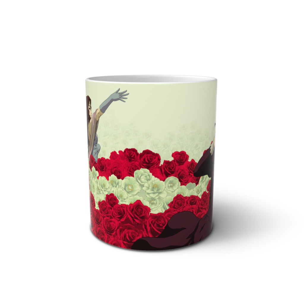 薔薇と椿 マグカップ