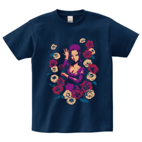 薔薇と椿 玲子Tシャツ
