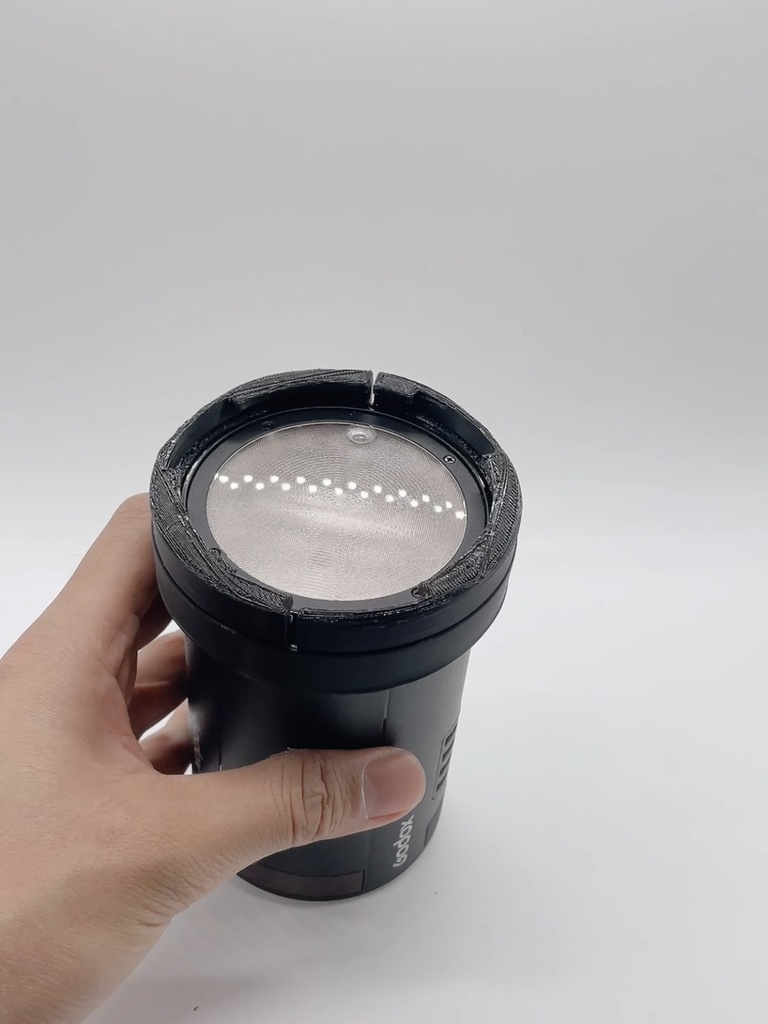 AD100Pro GODOXマウント【ポリカーボネート黒】