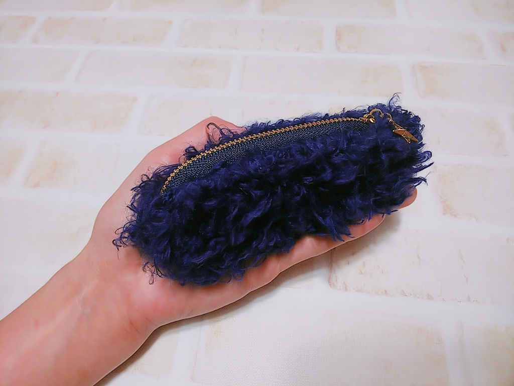 星のチャーム☆モコモコピルケース(ネイビー)