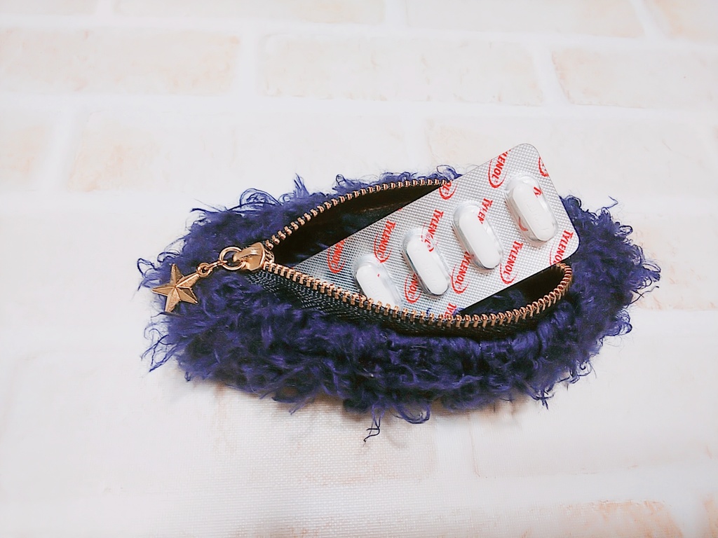 星のチャーム☆モコモコピルケース(ネイビー)