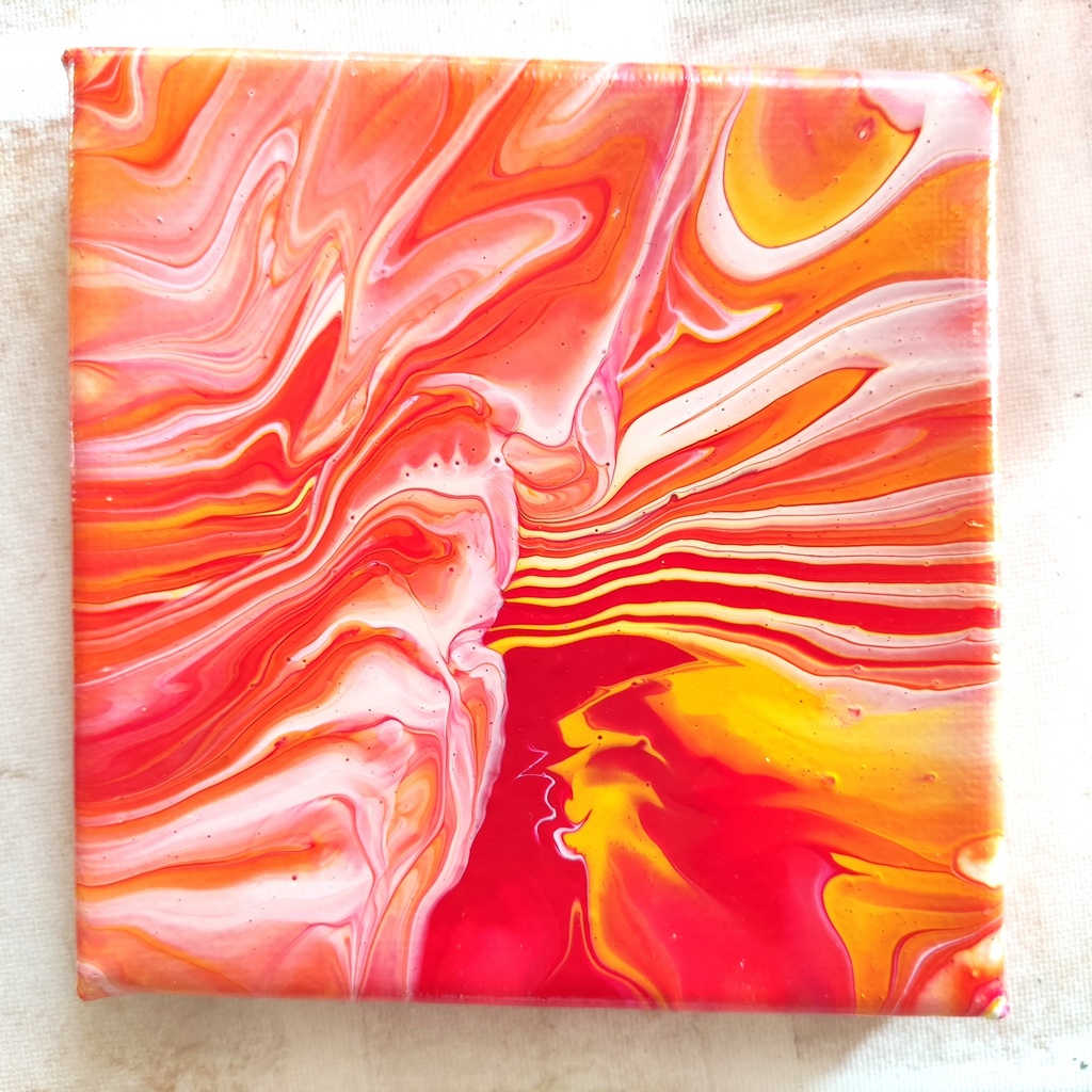 【サードオニキス】10×10×1.5cm送料込み※キャンバス歪みあり100円引き