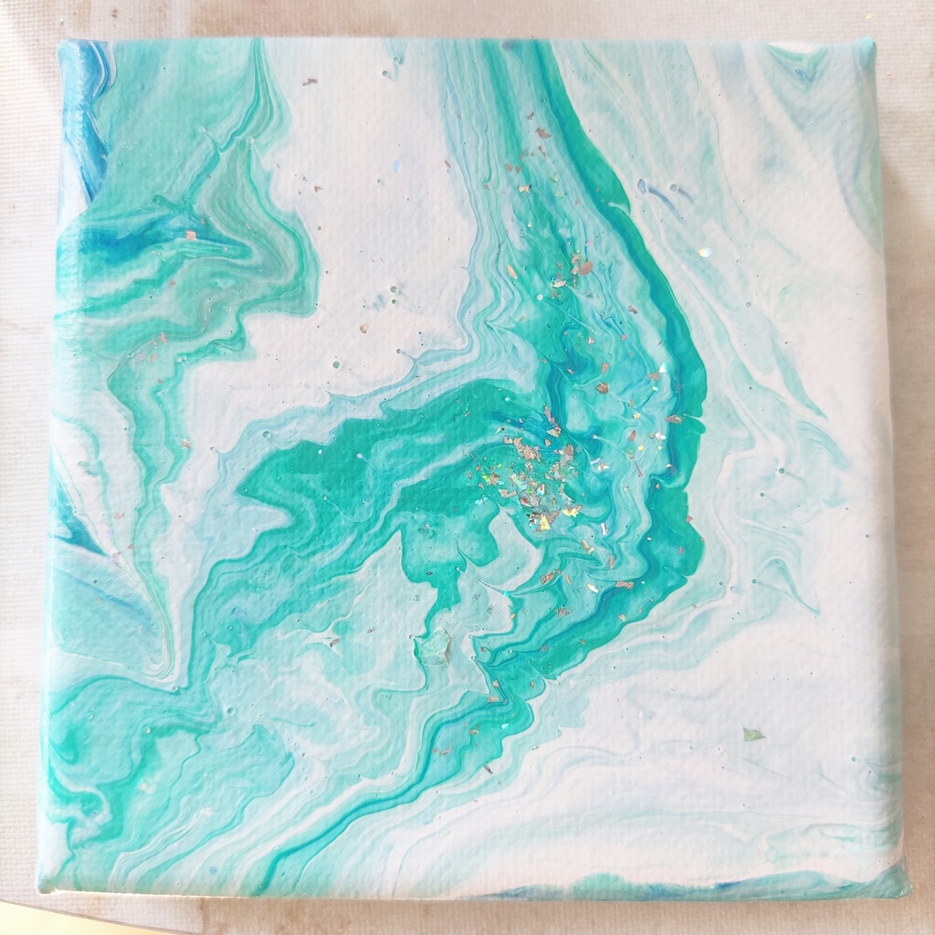 【風の調べ】ポーリングアート10×10×1.5cm送料込み