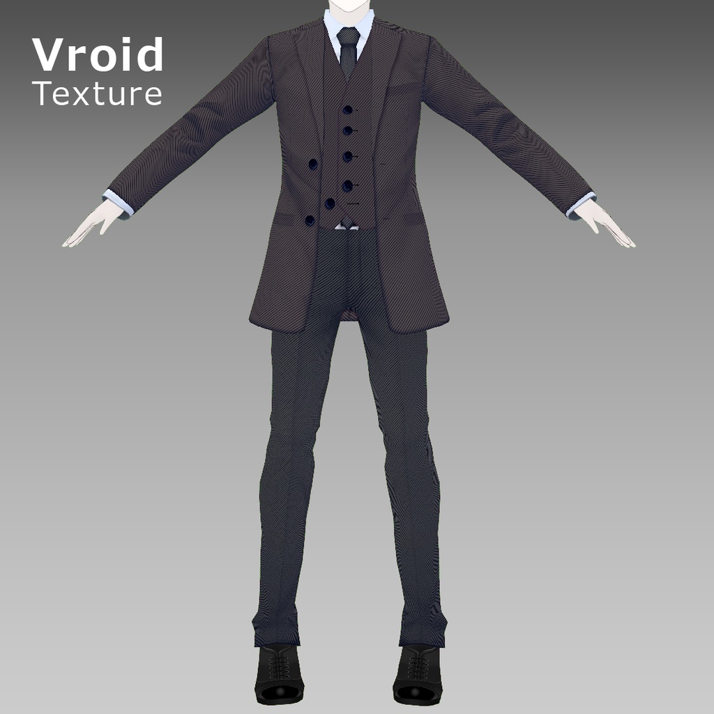 VRoid 白黒 スリーピーススーツセット 男性用 - iodaio - BOOTH