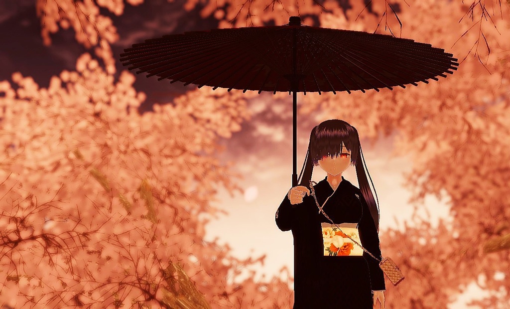 VRoidOutfit 黒留袖セット