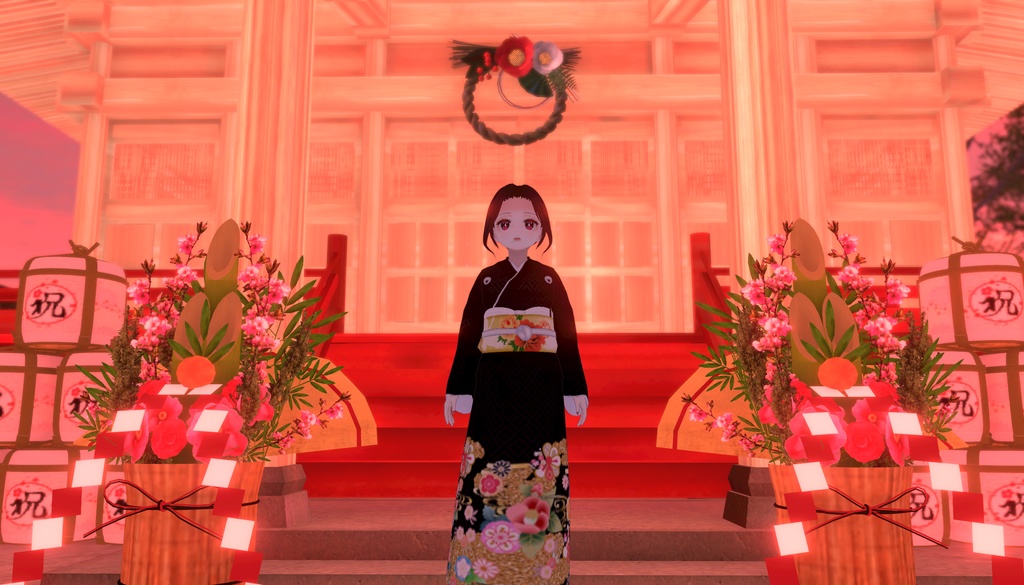 VRoidOutfit 黒留袖セット