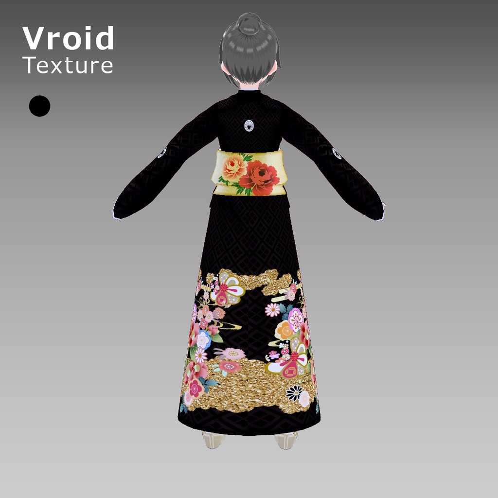 VRoidOutfit 黒留袖セット