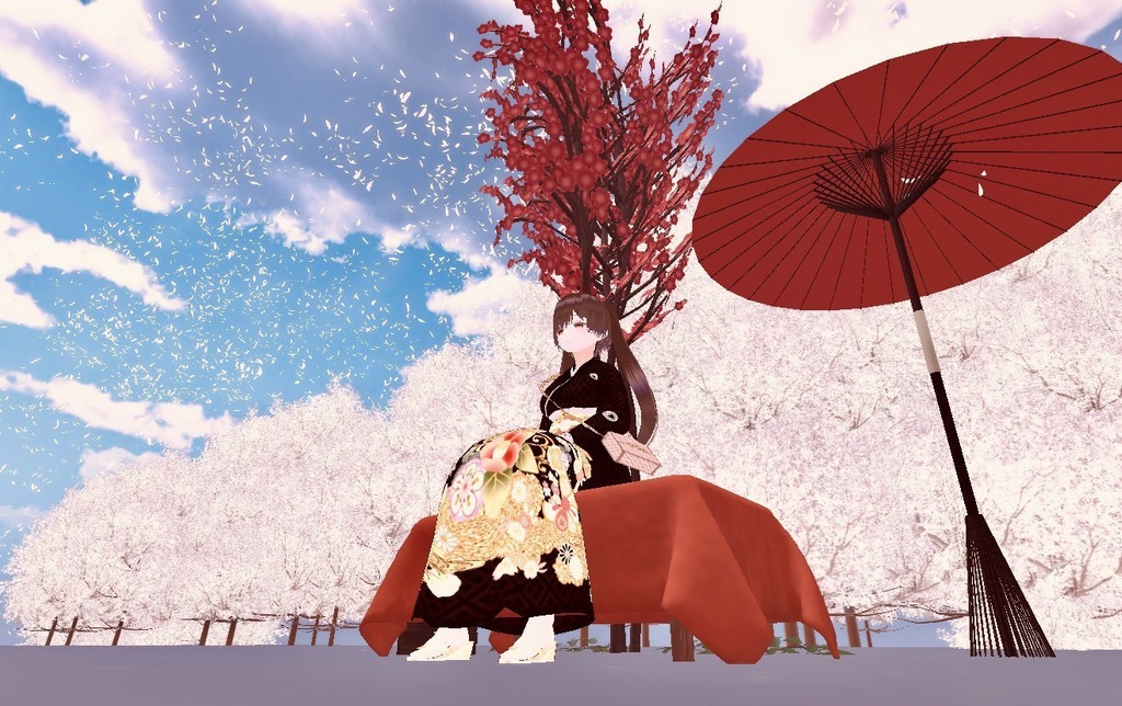 VRoidOutfit 黒留袖セット