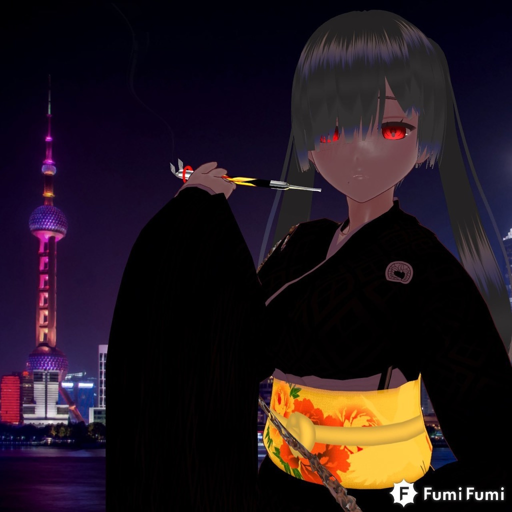 VRoidOutfit 黒留袖セット