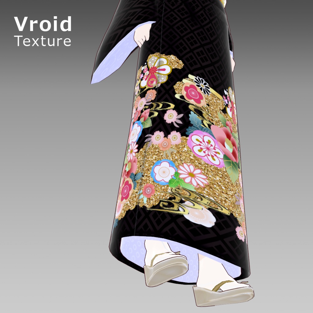 VRoidOutfit 黒留袖セット