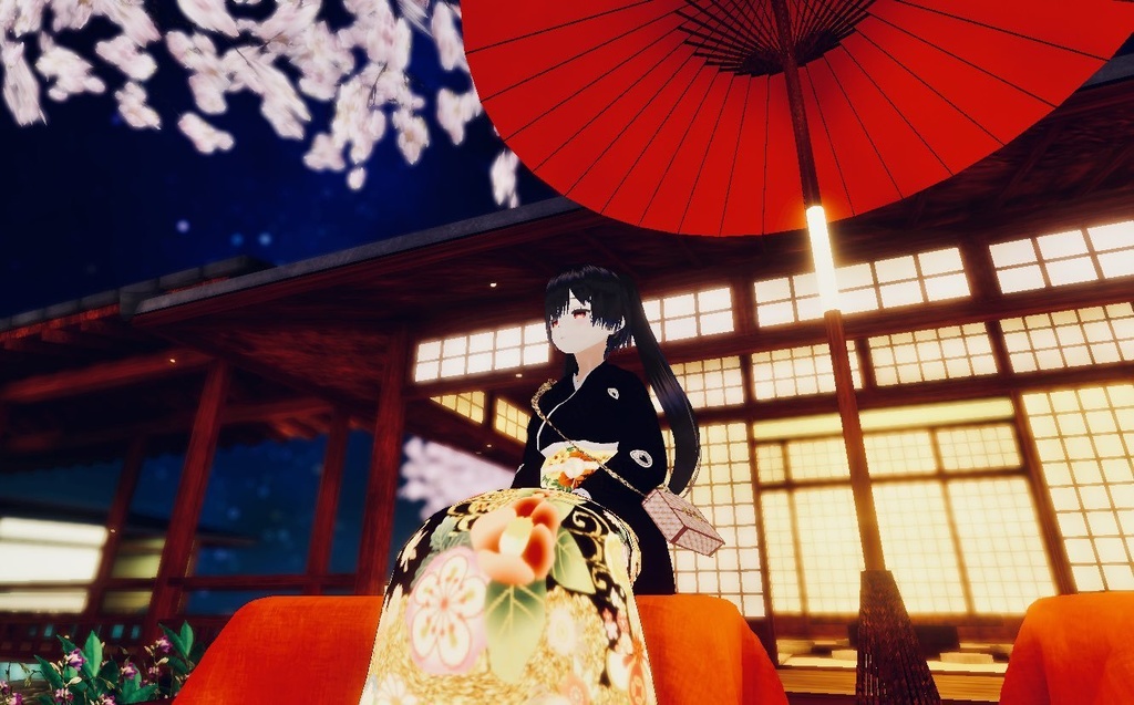 VRoidOutfit 黒留袖セット