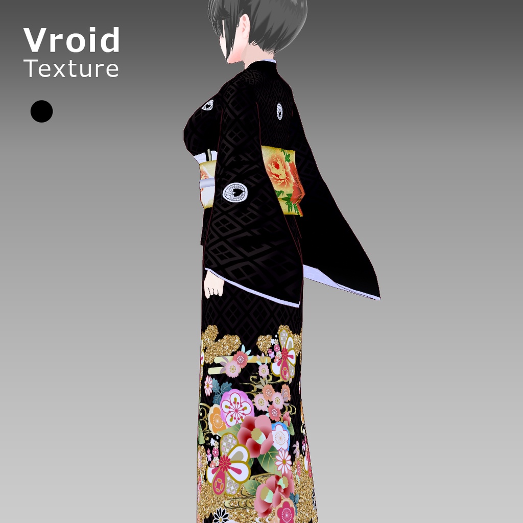VRoidOutfit 黒留袖セット