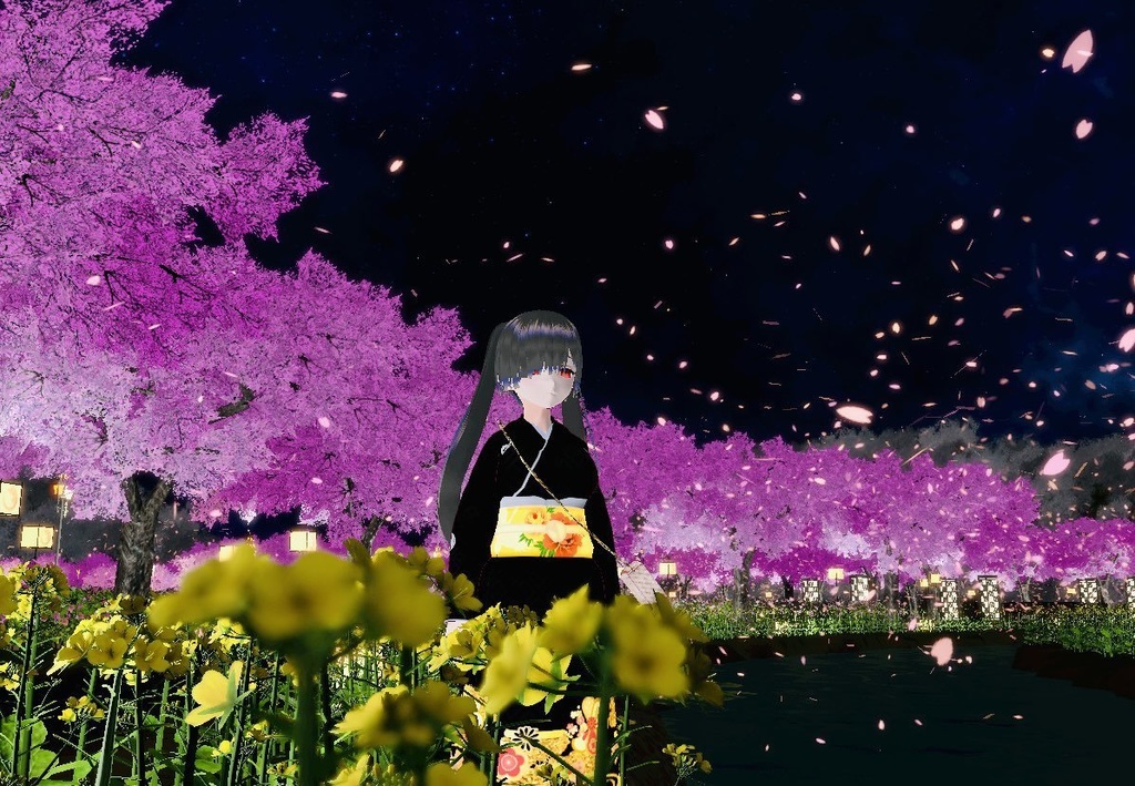 VRoidOutfit 黒留袖セット