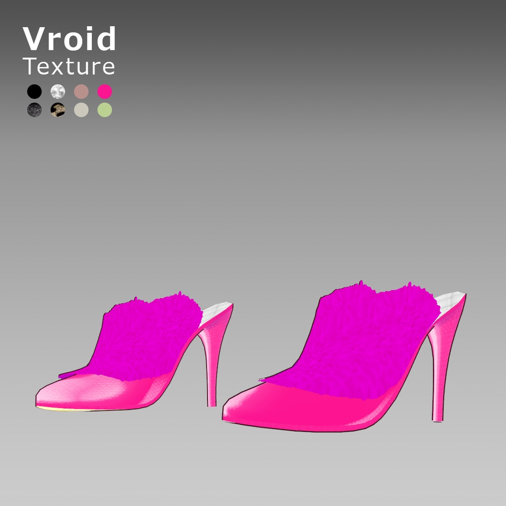 VRoidOutfit ファー ミュール セット
