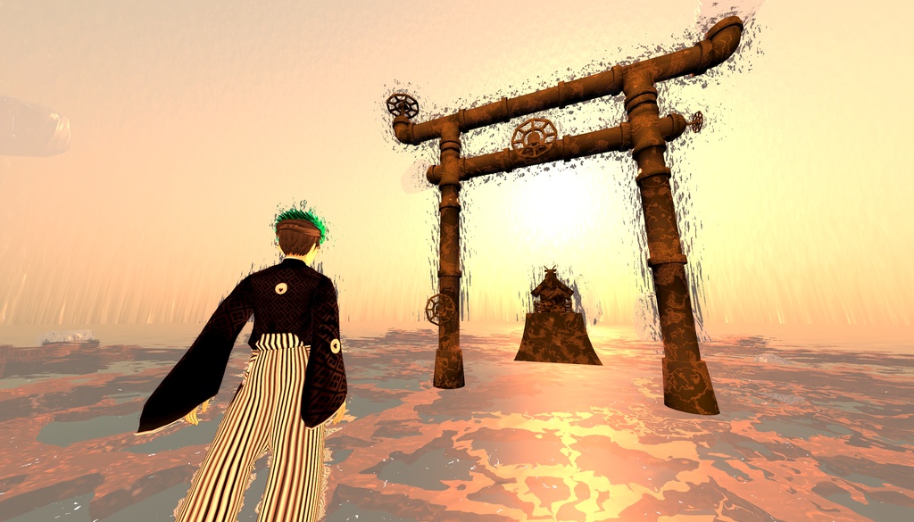 VRoidOutfit 白黒紋付き羽織セット