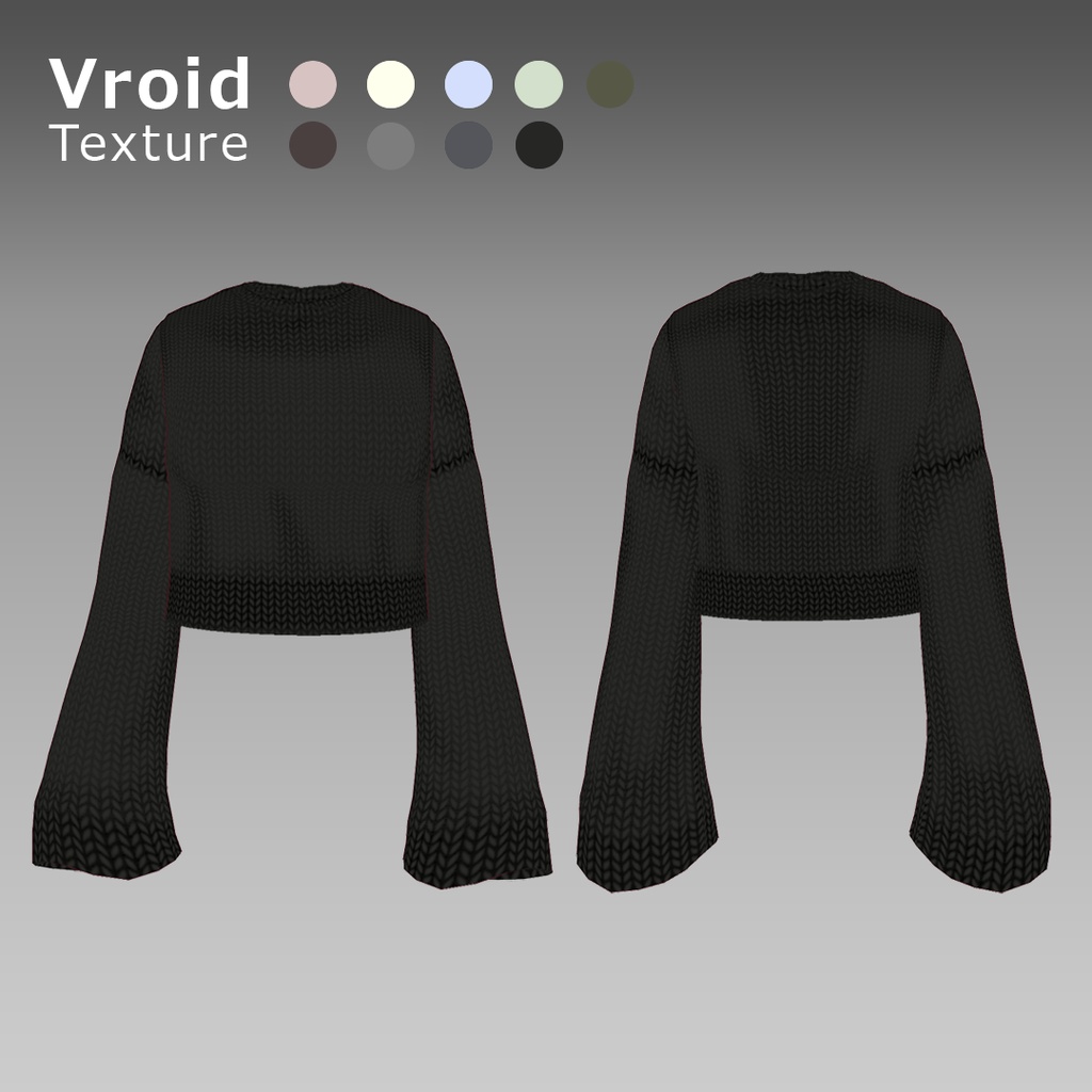VRoidOutfit フレア スリーブ ニット