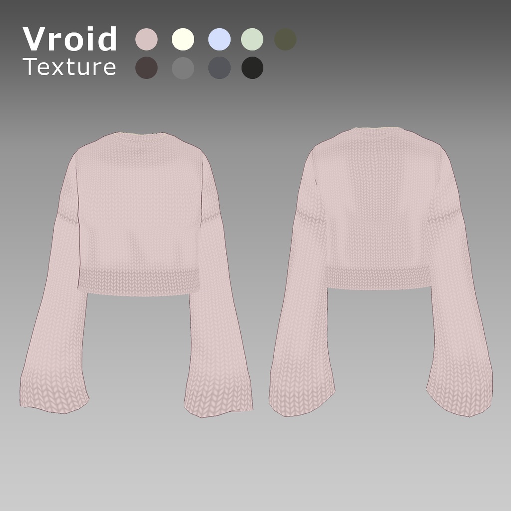 VRoidOutfit フレア スリーブ ニット
