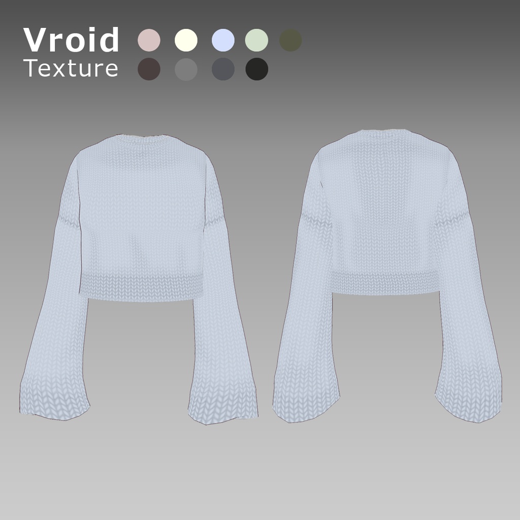 VRoidOutfit フレア スリーブ ニット