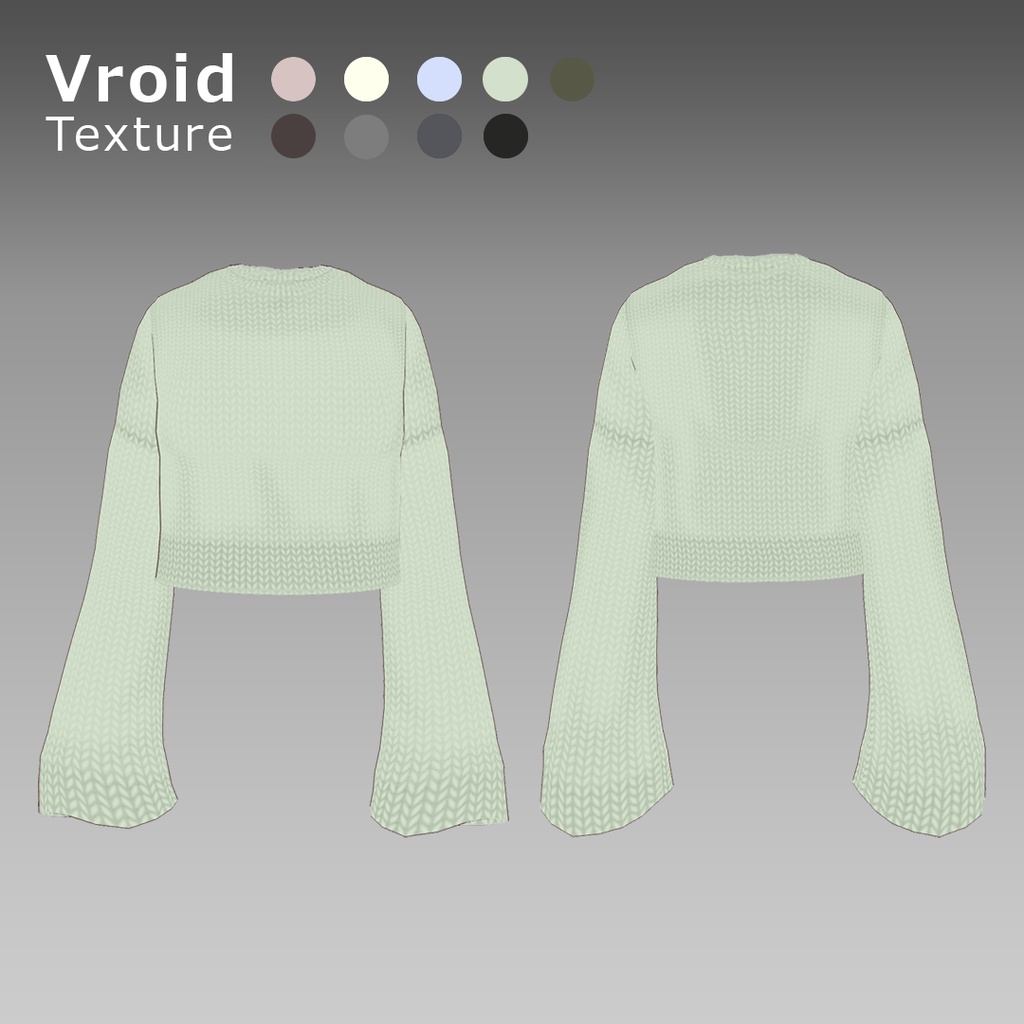 VRoidOutfit フレア スリーブ ニット