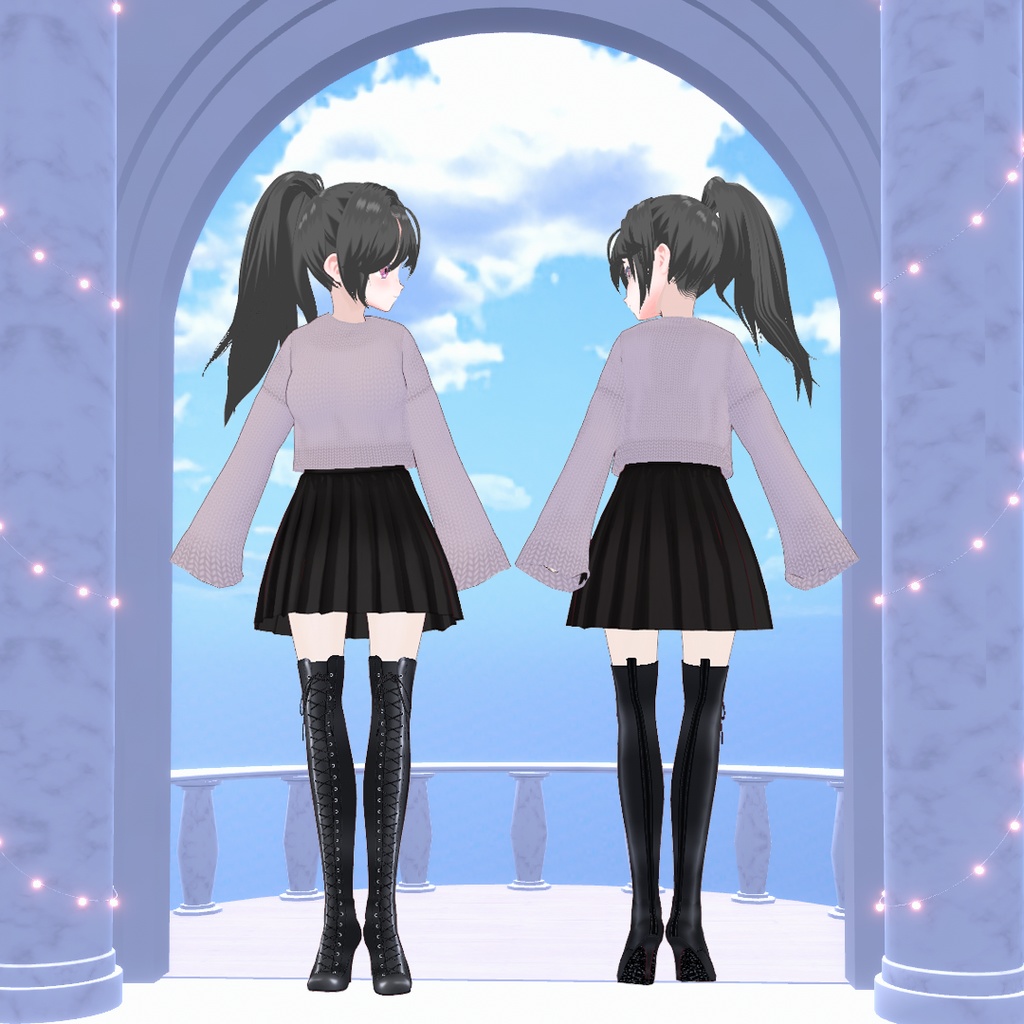 VRoidOutfit フレア スリーブ ニット