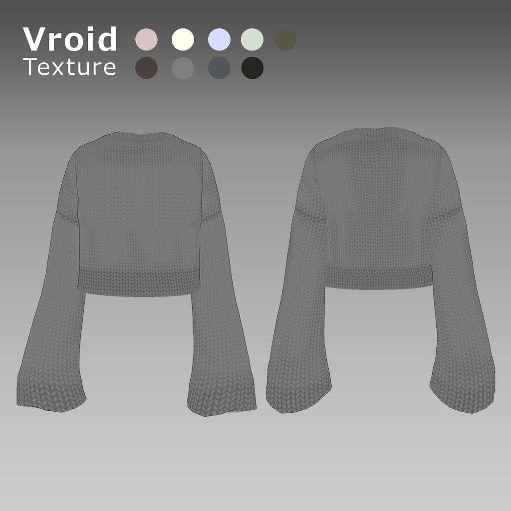 VRoidOutfit フレア スリーブ ニット