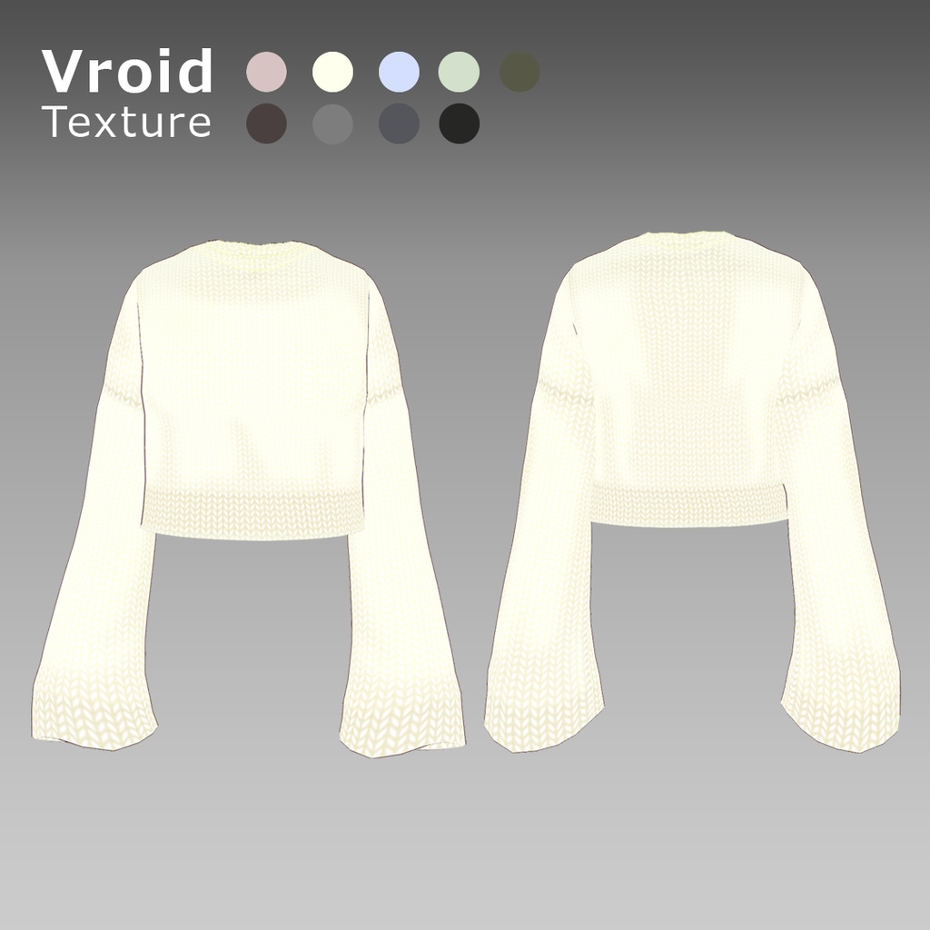 VRoidOutfit フレア スリーブ ニット