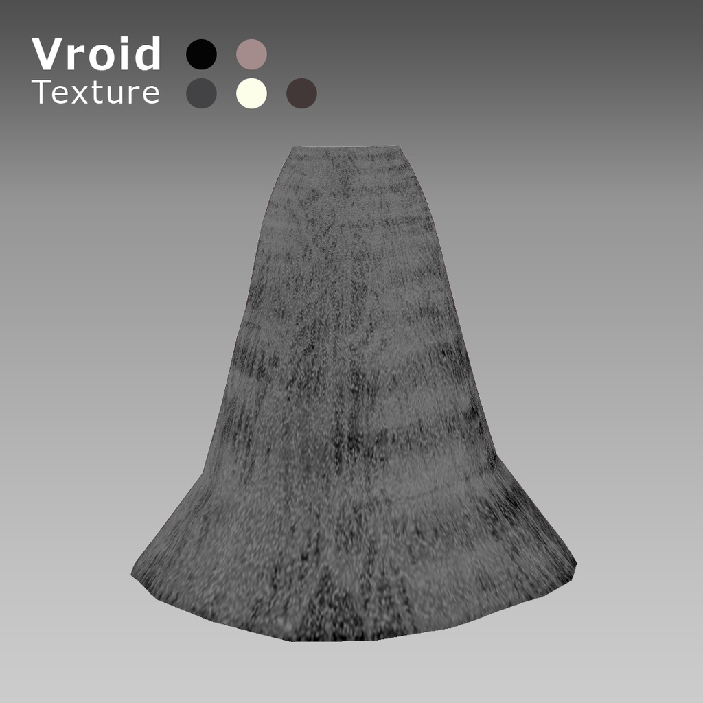 VRoid 用 マーメイド ロング スカート