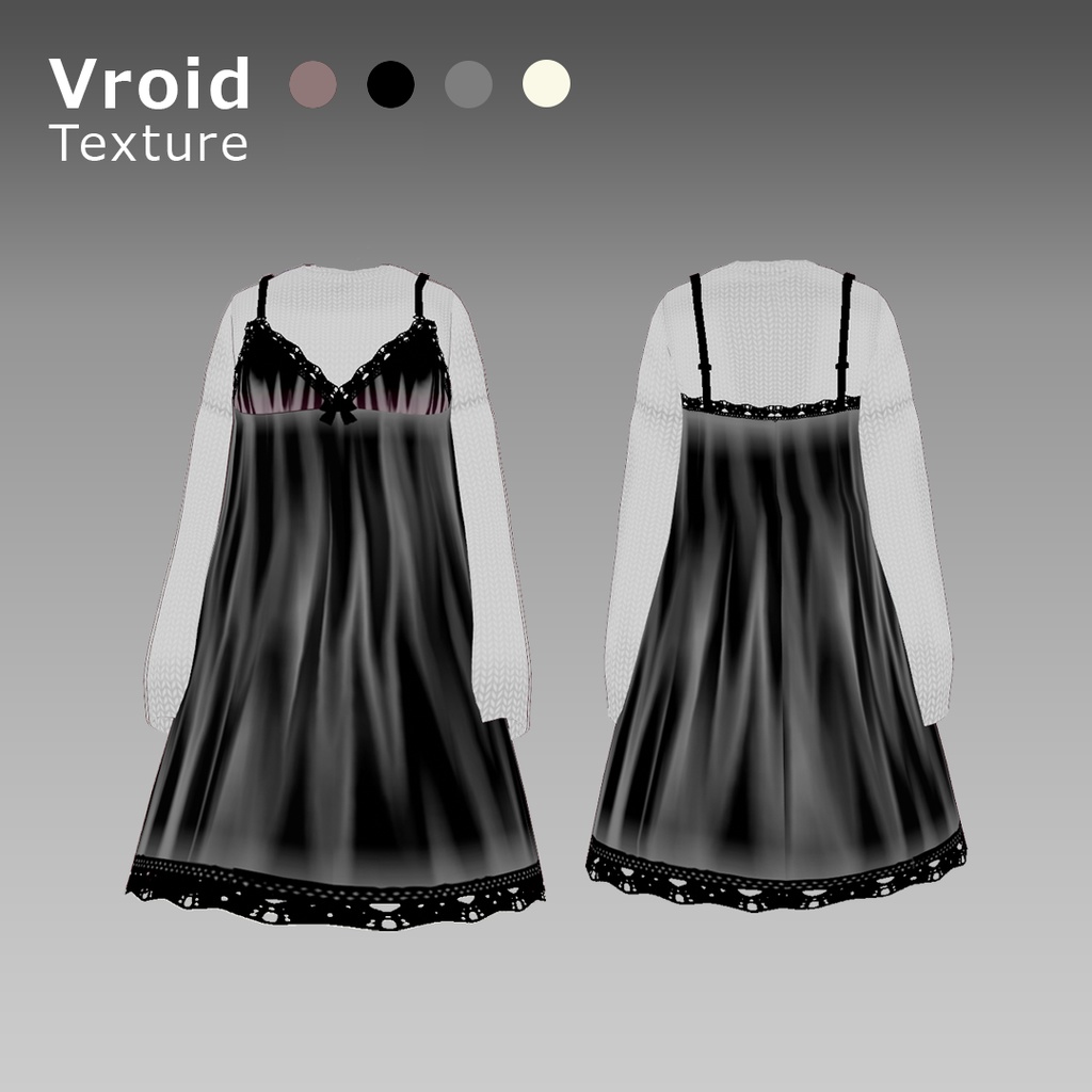 VRoidOutfit キャミワンピ ニット セットアップ