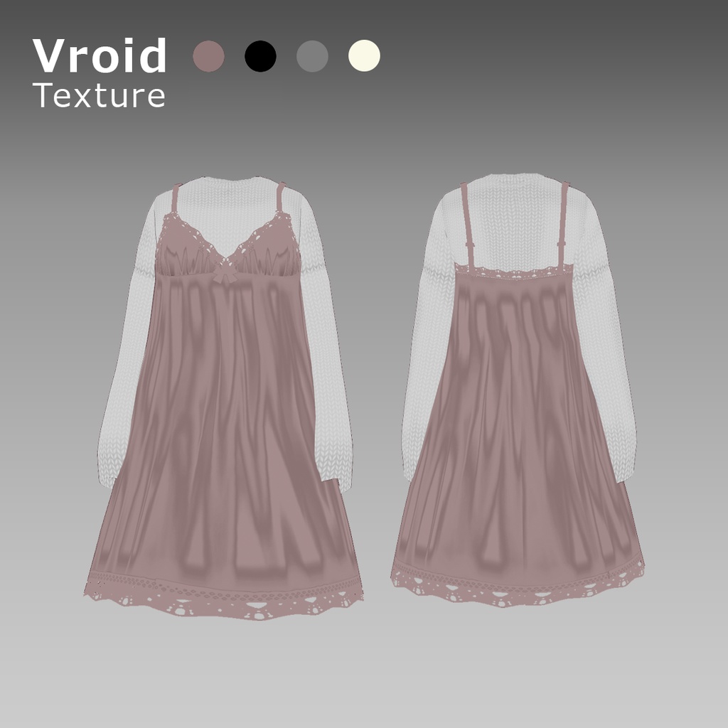 VRoidOutfit キャミワンピ ニット セットアップ