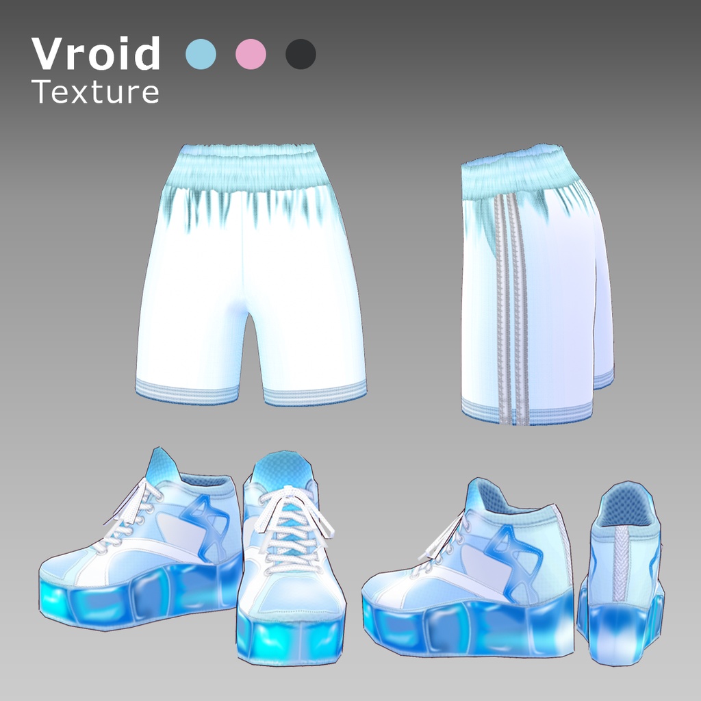 VRoidOutfit 水色界隈 テックウェア セット 002