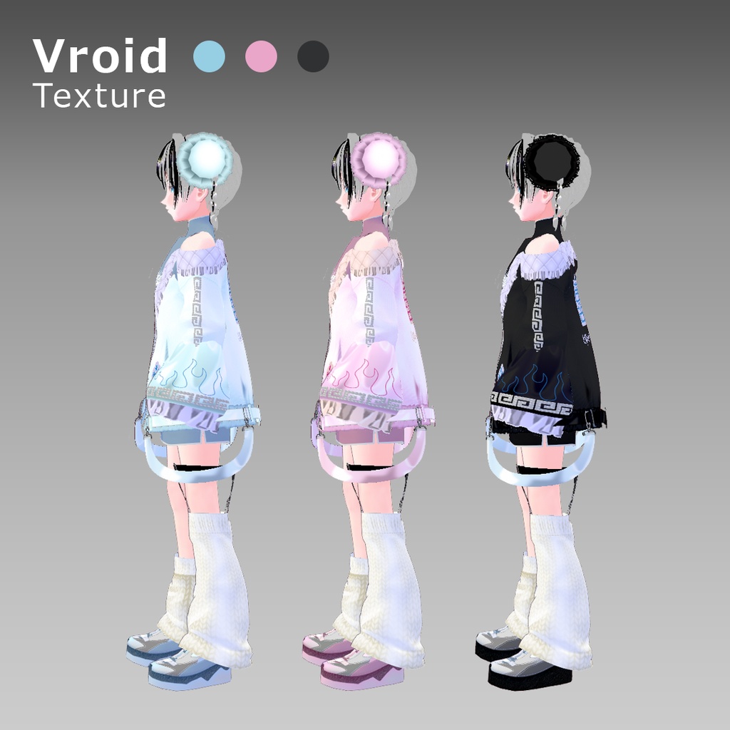 VRoidOutfit サイバーチャイナ テックウェアセット003