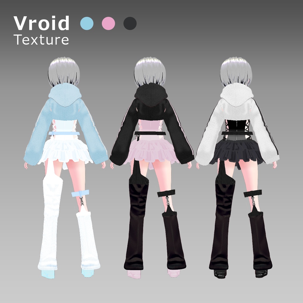VRoidOutfit バレエコア スイムウェア セット