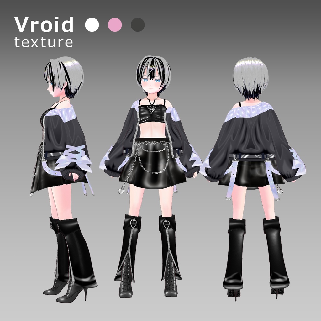 VRoid用 スイートパンクコーデ