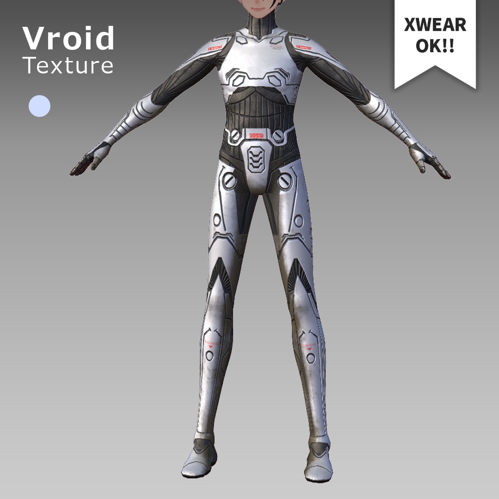 VRoid [ XWear 対応 ]  サイバーパンク スーツ003