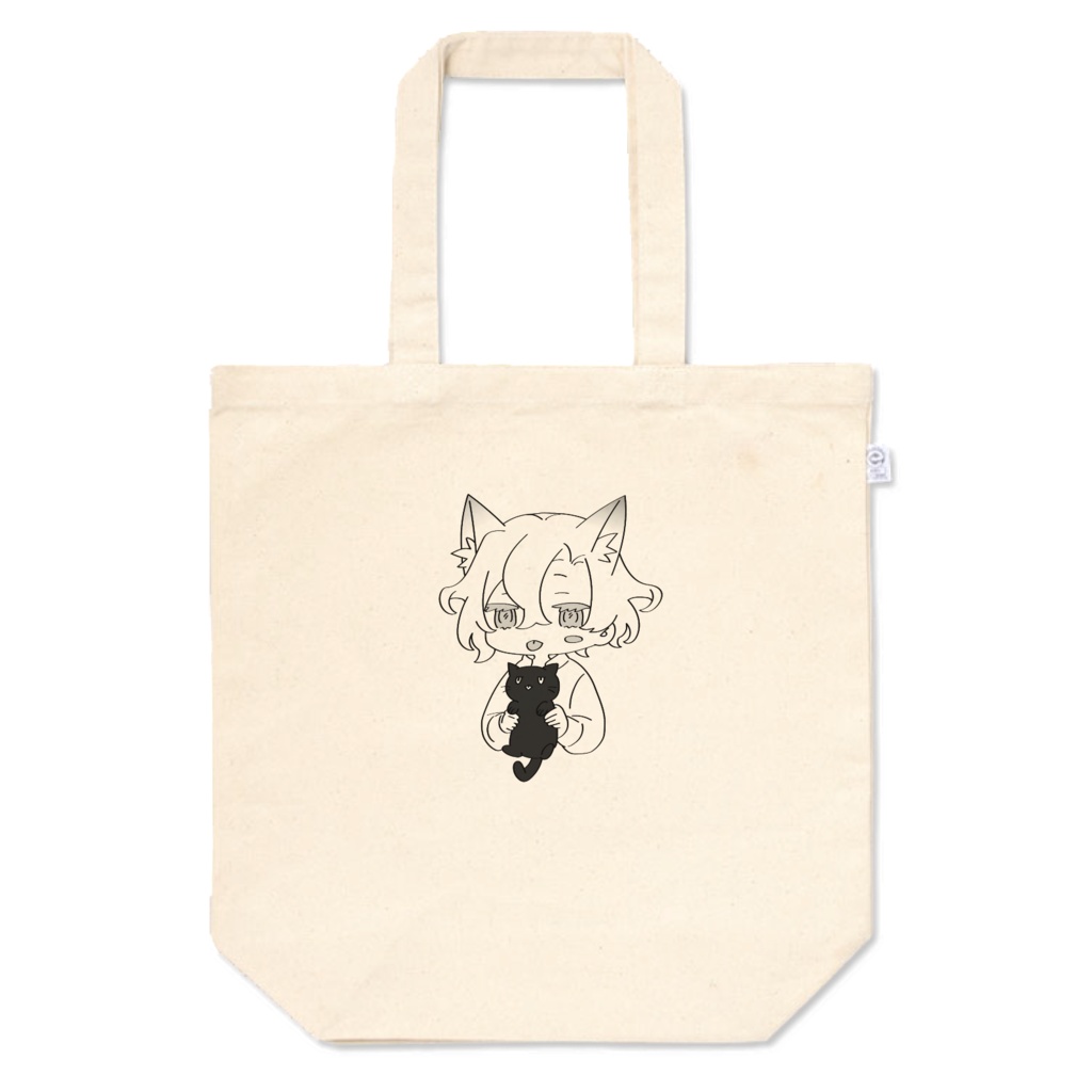 舌しまい忘れ猫ちやんトートバッグ