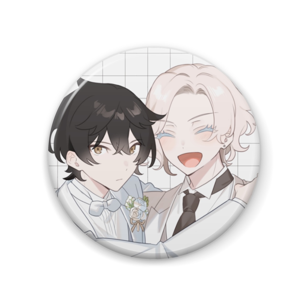 のん玉缶バッジ(ウェディングB)