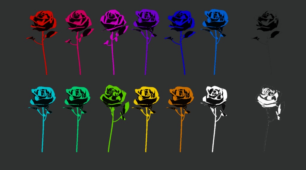 【無料版有】回転する薔薇 APNG素材