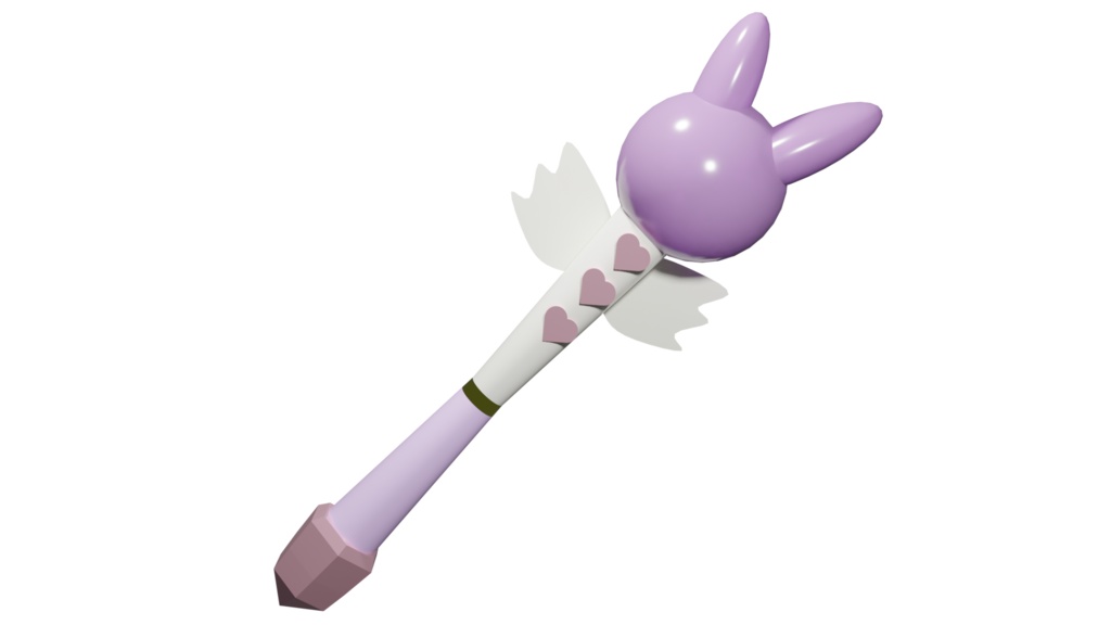 VRchat対応3Dモデル ファンシーバニーステッキ