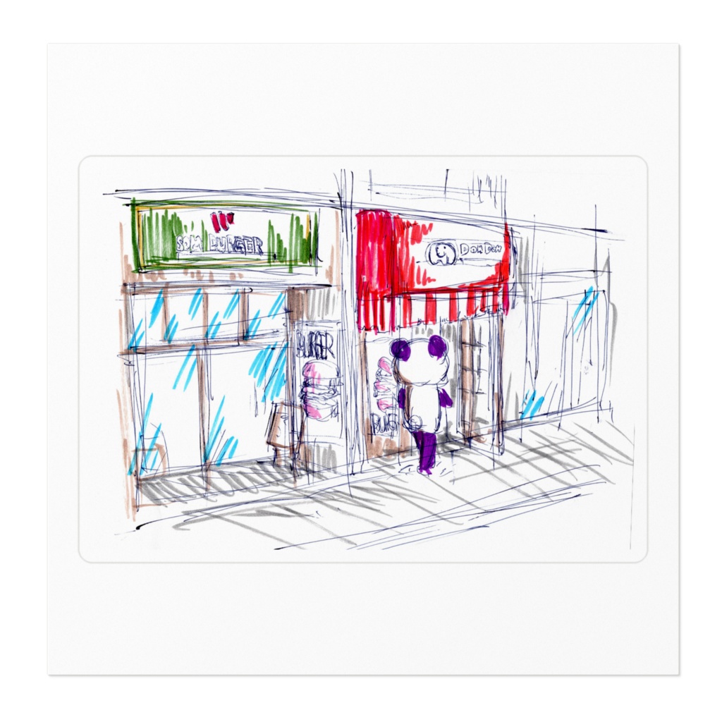 浮気ステッカー ハンバーガー