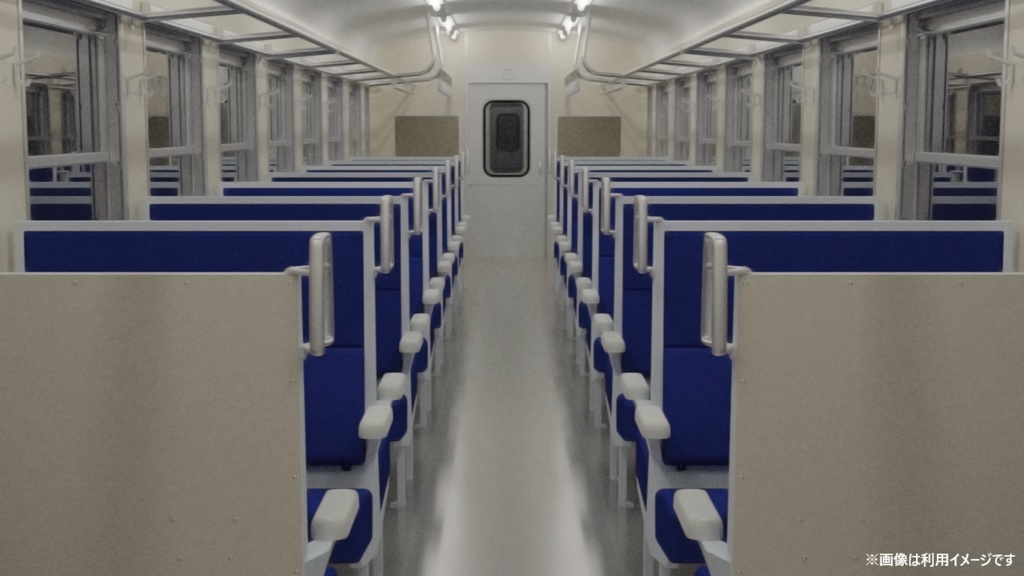 キハ40系 中間部用座席 3Dモデル (国鉄気動車向けの椅子です)