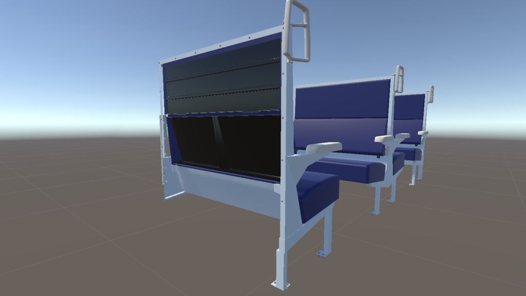 キハ40系 中間部用座席 3Dモデル (国鉄気動車向けの椅子です)