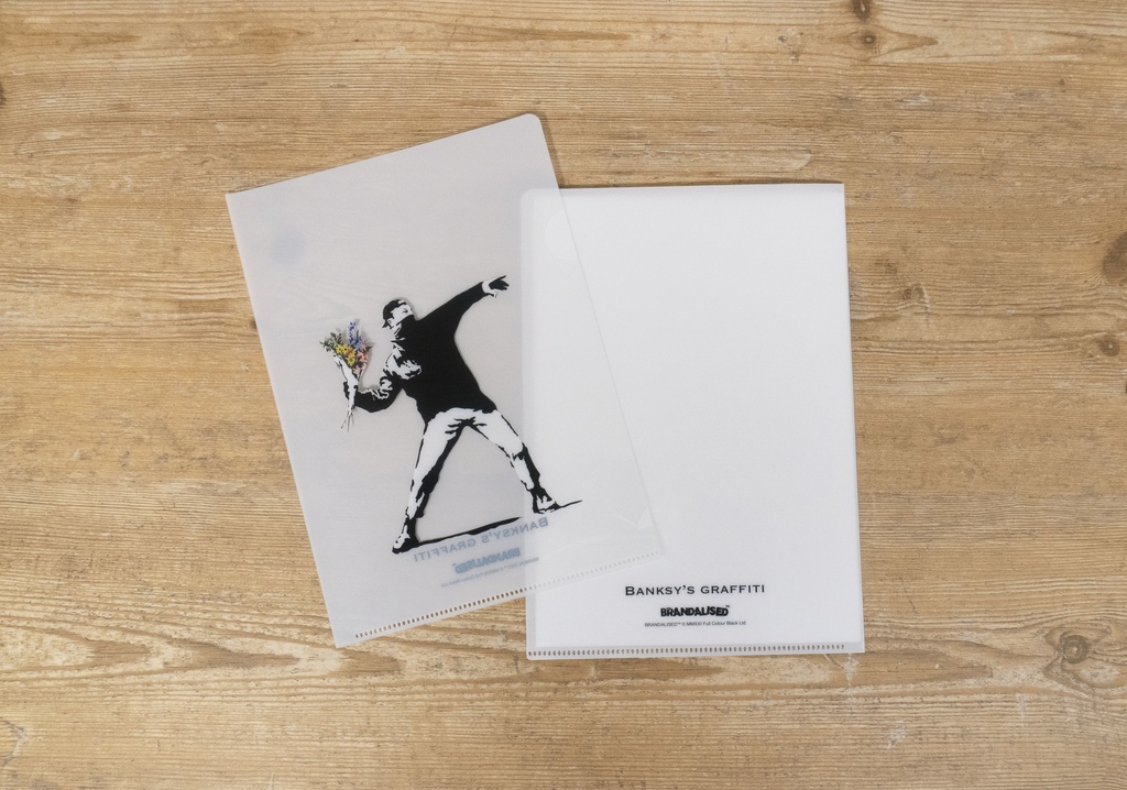 バンクシー【フワラーボンバー】クリアファイル