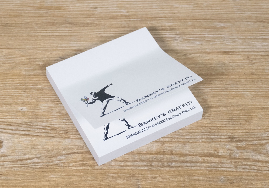 バンクシー【フワラーボンバー】付箋