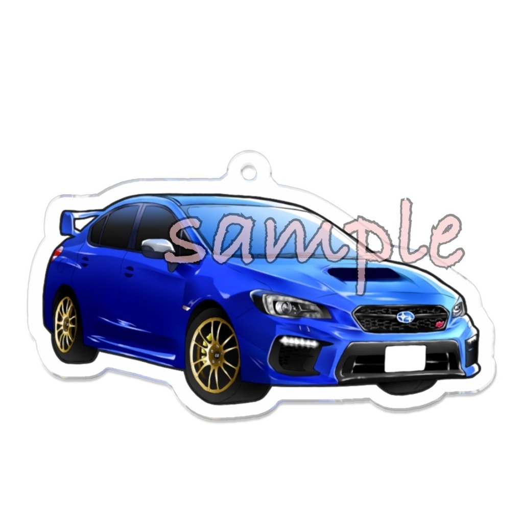 スバル WRXSTI 青 VAB 後期 アクリルキーホルダー - miNaduki. - BOOTH
