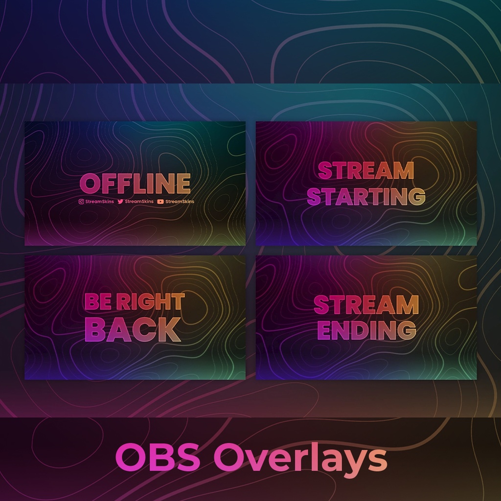 RGB ストリーム オーバーレイ アニメーション Twitch パッケージ