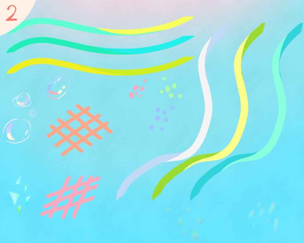 マーカー落書きSUMMERセット②